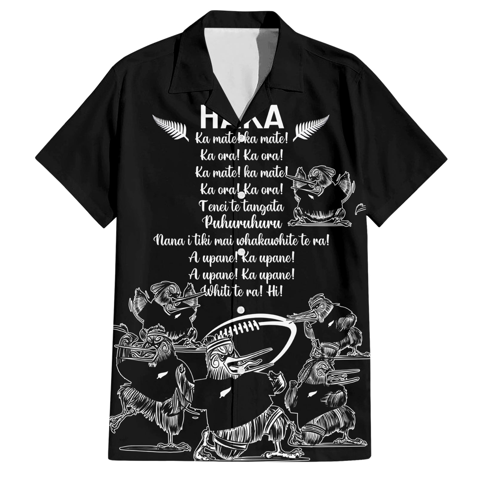 New Zealand Silver Fern Rugby Hawaiian Shirt Haka Aotearoa Kiwi Dance - Wonder Print Shop