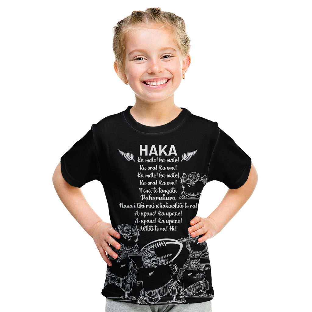 New Zealand Silver Fern Rugby Kid T Shirt Haka Aotearoa Kiwi Dance - Wonder Print Shop