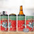 Lietuva Christmas 4 in 1 Can Cooler Tumbler Linksmu Kaledu - Lithuania Coat Of Arms - Wonder Print Shop