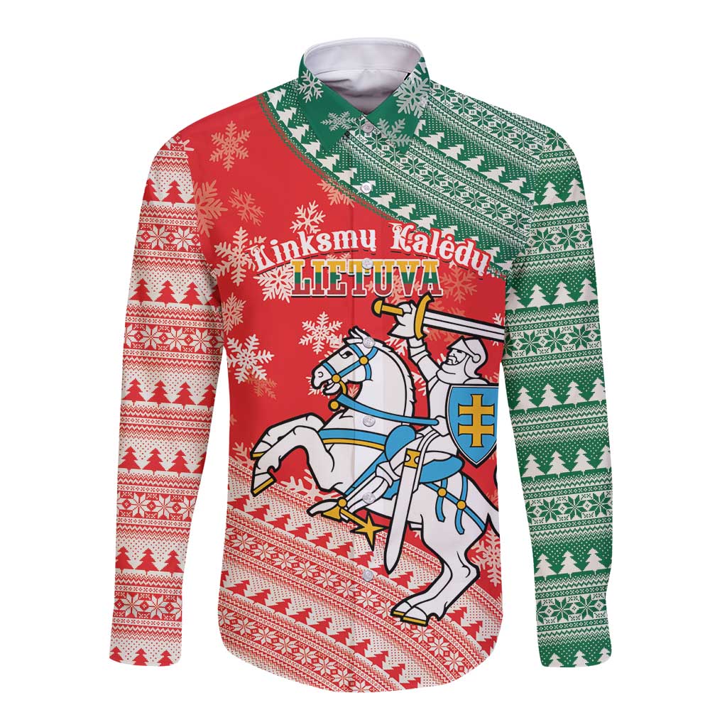 Unisex hooded Christmas shirt, red and green festive graphic with knight on front