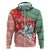 Lietuva Christmas Zip Hoodie Linksmu Kaledu - Lithuania Coat Of Arms - Wonder Print Shop