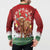 Scotland Christmas Button Sweatshirt Highland Cow Santa - Nollaig Chridheil! - Wonder Print Shop