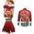 Scotland Christmas Couples Matching Mermaid Dress and Long Sleeve Button Shirt Highland Cow Santa - Nollaig Chridheil!