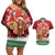 Scotland Christmas Couples Matching Off Shoulder Short Dress and Hawaiian Shirt Highland Cow Santa - Nollaig Chridheil! - Wonder Print Shop