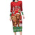 Scotland Christmas Long Sleeve Bodycon Dress Highland Cow Santa - Nollaig Chridheil! - Wonder Print Shop