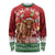 Scotland Christmas Long Sleeve Shirt Highland Cow Santa - Nollaig Chridheil! - Wonder Print Shop