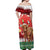 Scotland Christmas Off Shoulder Maxi Dress Highland Cow Santa - Nollaig Chridheil! - Wonder Print Shop