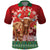 Scotland Christmas Polo Shirt Highland Cow Santa - Nollaig Chridheil! - Wonder Print Shop