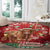 Scotland Christmas Round Carpet Highland Cow Santa - Nollaig Chridheil!