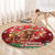 Scotland Christmas Round Carpet Highland Cow Santa - Nollaig Chridheil!