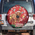 Scotland Christmas Spare Tire Cover Highland Cow Santa - Nollaig Chridheil!