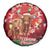 Scotland Christmas Spare Tire Cover Highland Cow Santa - Nollaig Chridheil!