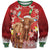 Scotland Christmas Sweatshirt Highland Cow Santa - Nollaig Chridheil!