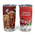 Scotland Christmas Tumbler Cup Highland Cow Santa - Nollaig Chridheil!