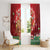 Scotland Christmas Window Curtain Highland Cow Santa - Nollaig Chridheil!