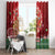 Scotland Christmas Window Curtain Highland Cow Santa - Nollaig Chridheil!