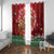 Scotland Christmas Window Curtain Highland Cow Santa - Nollaig Chridheil!