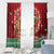 Scotland Christmas Window Curtain Highland Cow Santa - Nollaig Chridheil!