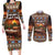 Scotland Christmas Couples Matching Long Sleeve Bodycon Dress and Long Sleeve Button Shirt Merry Yule Log - Wonder Print Shop