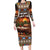 Scotland Christmas Long Sleeve Bodycon Dress Merry Yule Log - Wonder Print Shop