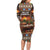 Scotland Christmas Long Sleeve Bodycon Dress Merry Yule Log - Wonder Print Shop