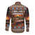 Scotland Christmas Long Sleeve Button Shirt Merry Yule Log - Wonder Print Shop