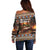 Scotland Christmas Off Shoulder Sweater Merry Yule Log - Wonder Print Shop