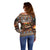 Scotland Christmas Off Shoulder Sweater Merry Yule Log - Wonder Print Shop