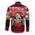 Skull Christmas Long Sleeve Button Shirt When You Are Dead Inside But It Is Christmas - Wonder Print Shop