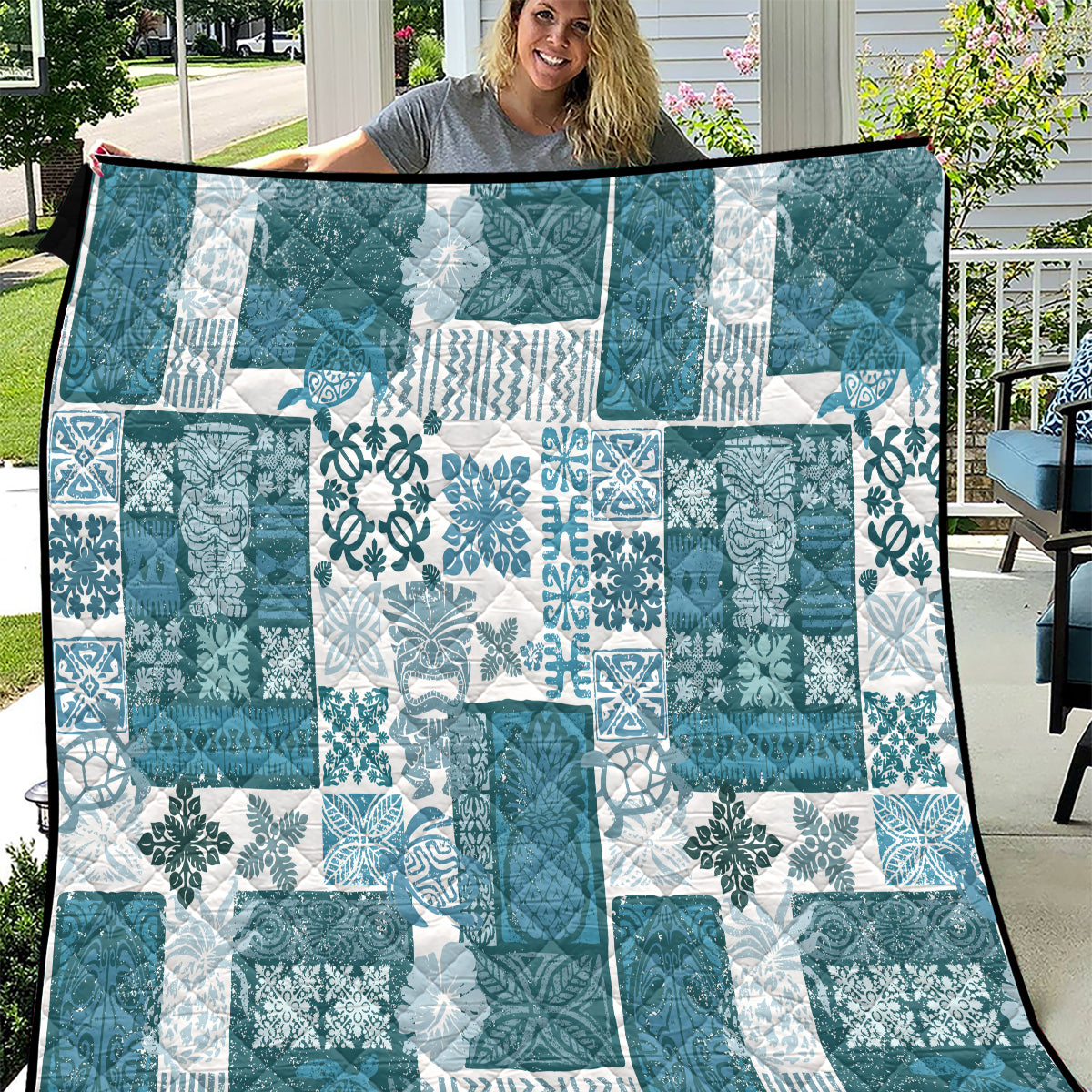 hawaiian-quilt-quilt-tiki-tropical-retro-dark-cyan-version