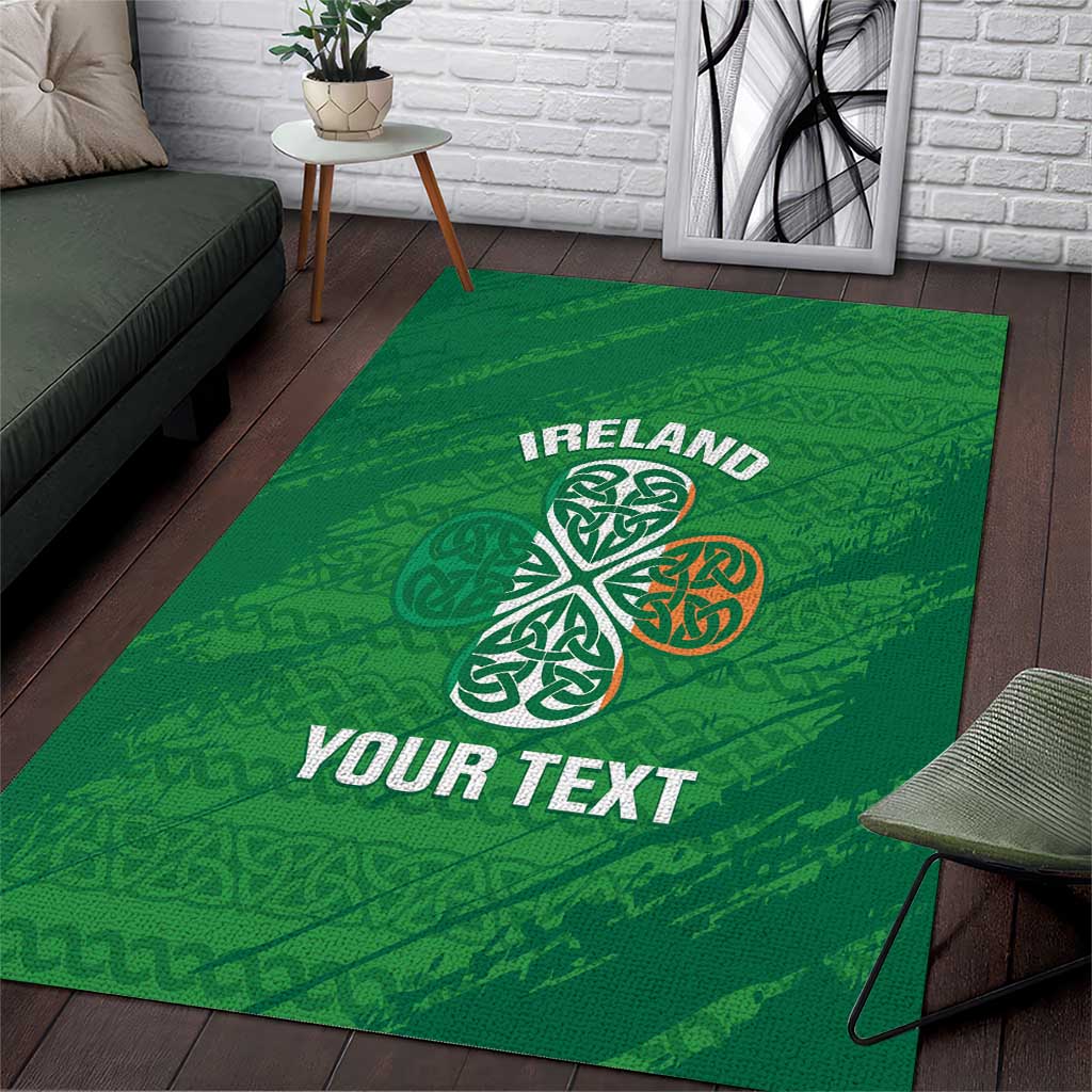 Custom Ireland Cricket Area Rug Irish Celtic Knot - National Color