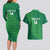 Custom Ireland Cricket Couples Matching Long Sleeve Bodycon Dress and Hawaiian Shirt Irish Celtic Knot - National Color