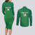 Custom Ireland Cricket Couples Matching Long Sleeve Bodycon Dress and Long Sleeve Button Shirt Irish Celtic Knot - National Color - Wonder Print Shop