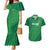 Custom Ireland Cricket Couples Matching Mermaid Dress and Hawaiian Shirt Irish Celtic Knot - National Color