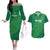 Custom Ireland Cricket Couples Matching Off The Shoulder Long Sleeve Dress and Hawaiian Shirt Irish Celtic Knot - National Color