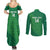 Custom Ireland Cricket Couples Matching Summer Maxi Dress and Long Sleeve Button Shirt Irish Celtic Knot - National Color