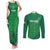 Custom Ireland Cricket Couples Matching Tank Maxi Dress and Long Sleeve Button Shirt Irish Celtic Knot - National Color