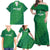 Custom Ireland Cricket Family Matching Off Shoulder Maxi Dress and Hawaiian Shirt Irish Celtic Knot - National Color