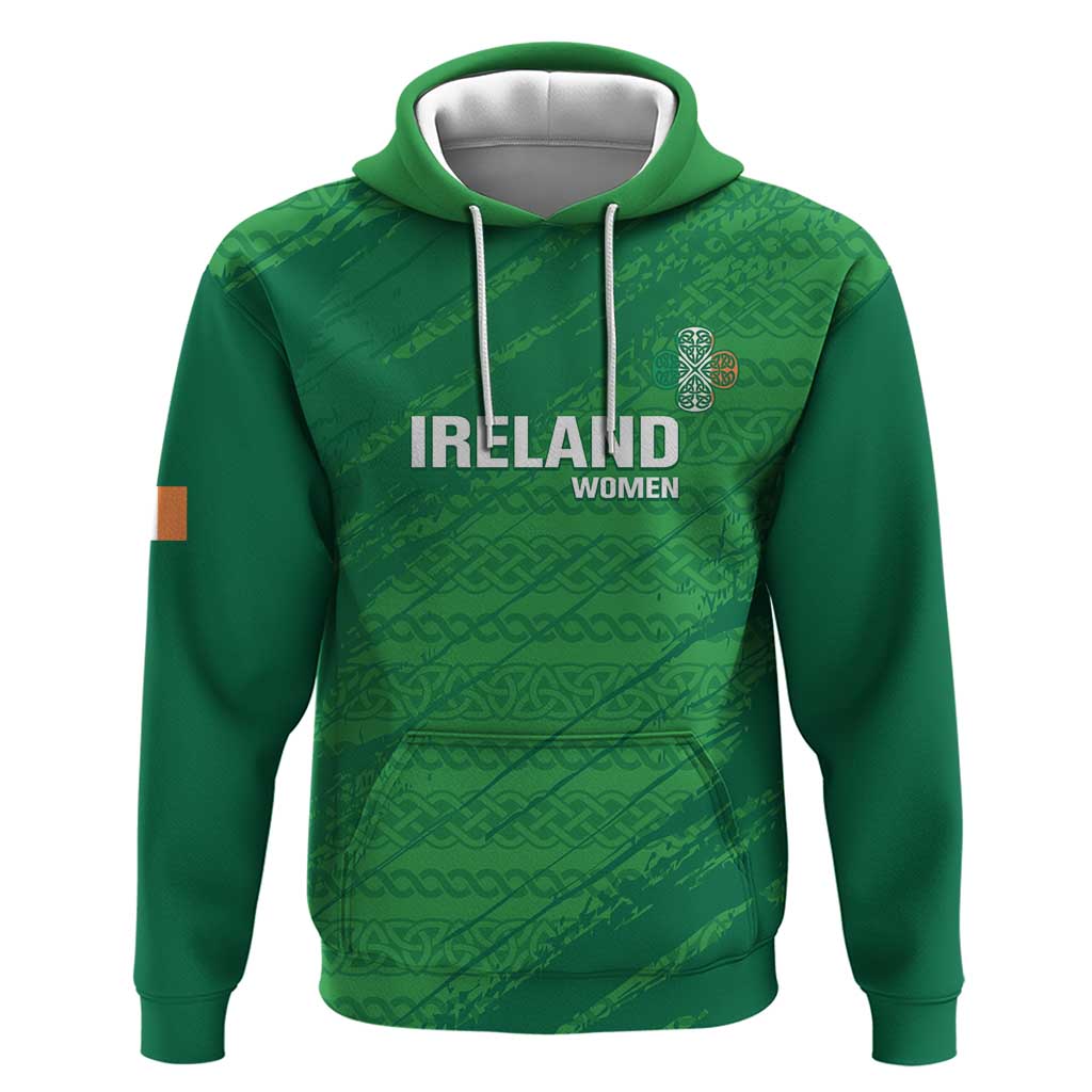 Custom Ireland Cricket Hoodie Irish Celtic Knot - National Color - Wonder Print Shop