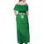 Custom Ireland Cricket Off Shoulder Maxi Dress Irish Celtic Knot - National Color