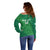 Custom Ireland Cricket Off Shoulder Sweater Irish Celtic Knot - National Color