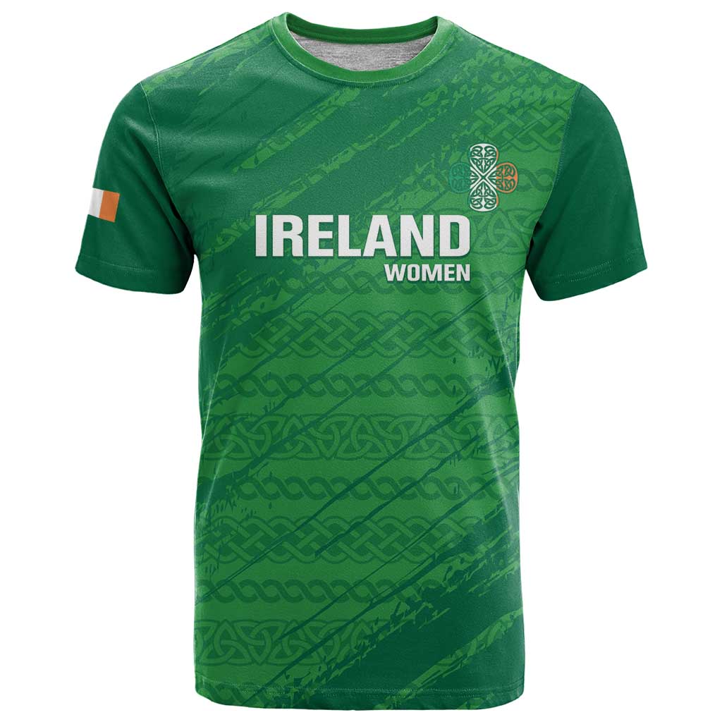 Custom Ireland Cricket T Shirt Irish Celtic Knot - National Color