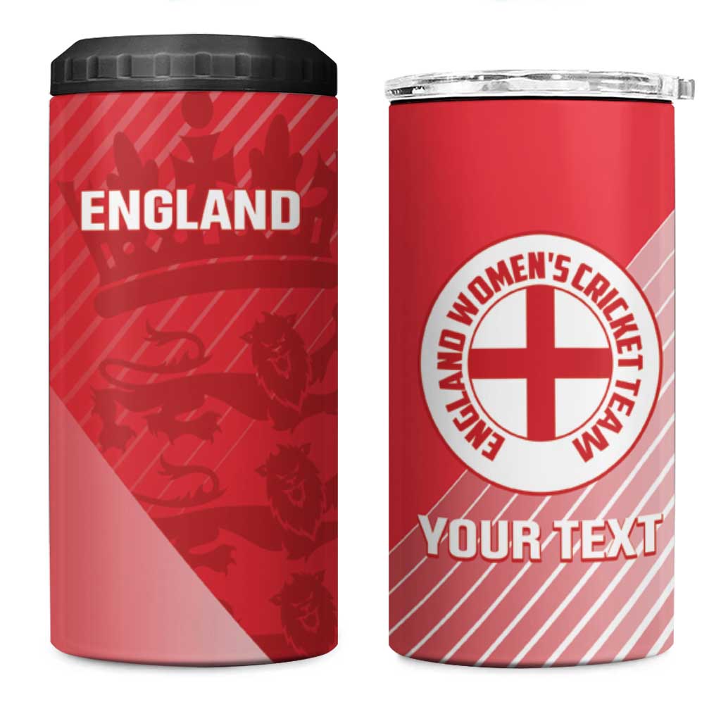 Custom England Cricket 4 in 1 Can Cooler Tumbler Go Champions Sporty Style