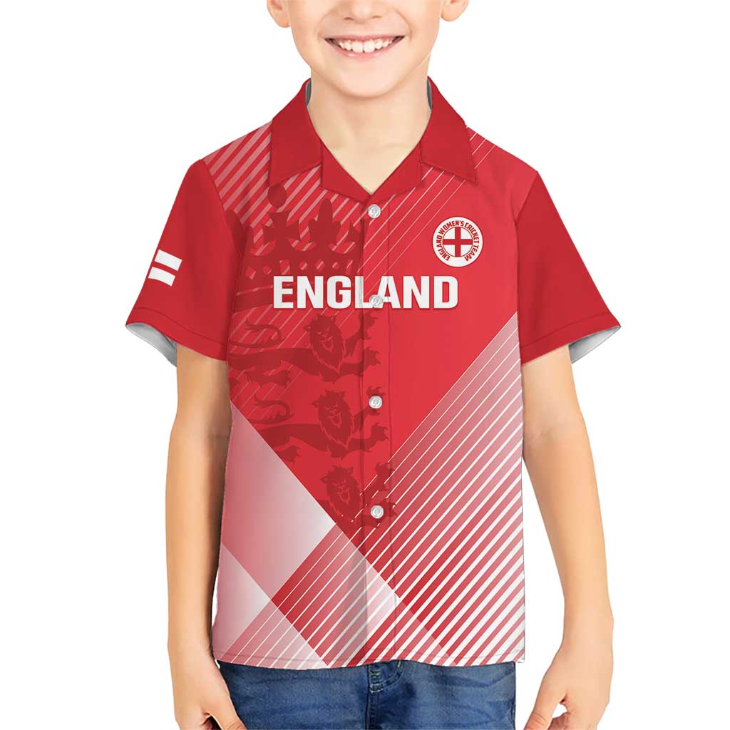 Custom England Cricket Kid Hawaiian Shirt Go Champions Sporty Style - Wonder Print Shop