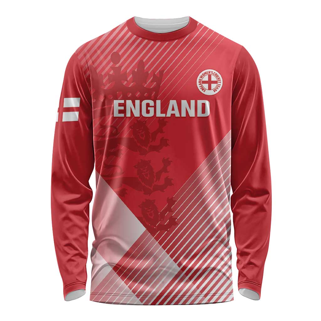 Custom England Cricket Long Sleeve Shirt Go Champions Sporty Style - Wonder Print Shop