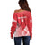 Custom England Cricket Off Shoulder Sweater Go Champions Sporty Style