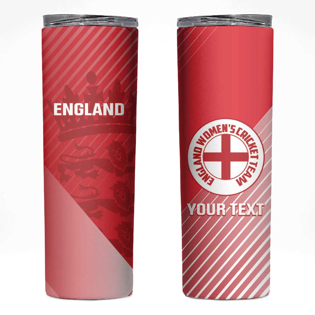 Custom England Cricket Skinny Tumbler Go Champions Sporty Style