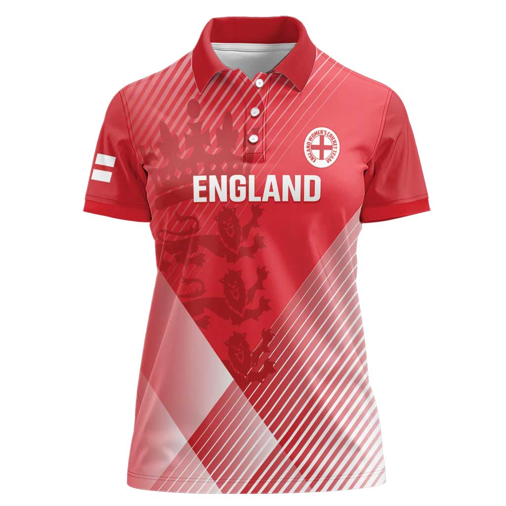 Custom England Cricket Women Polo Shirt Go Champions Sporty Style