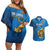 Custom Sri Lanka Cricket Couples Matching Off Shoulder Short Dress and Hawaiian Shirt Go Champions Lion Sporty Style - Wonder Print Shop