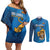 Custom Sri Lanka Cricket Couples Matching Off Shoulder Short Dress and Long Sleeve Button Shirt Go Champions Lion Sporty Style - Wonder Print Shop